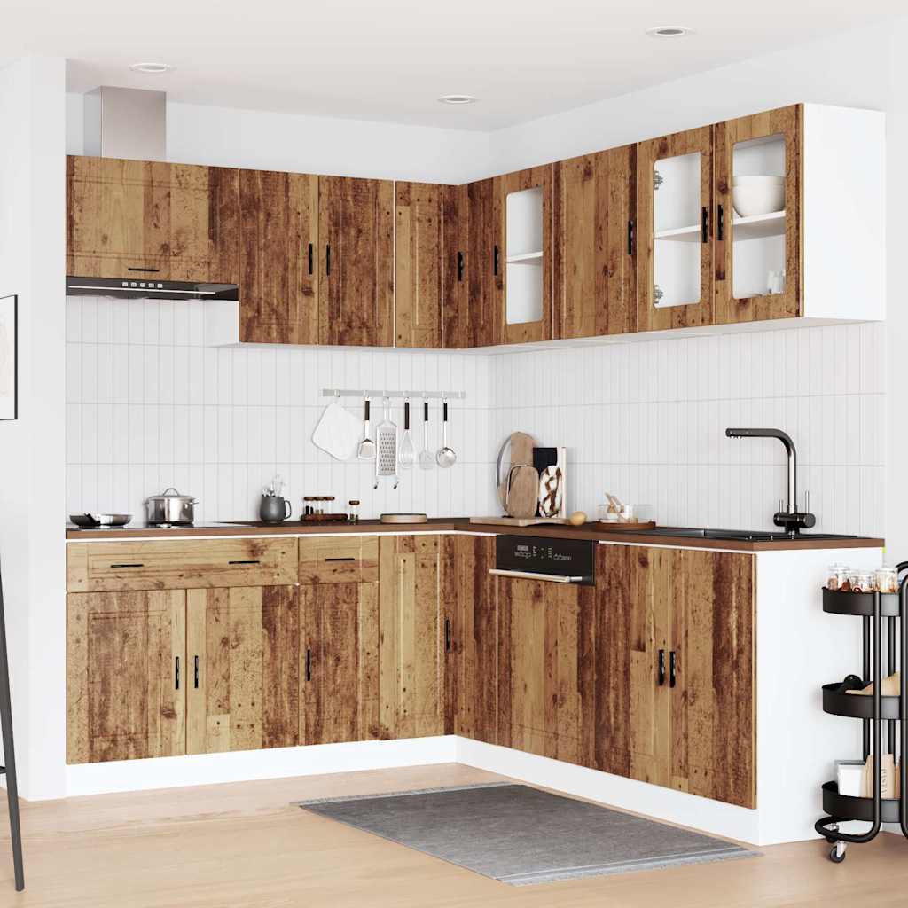 vidaXL 11 Piece Kitchen Cabinet Set "Porto" Old Wood Engineered Wood 3