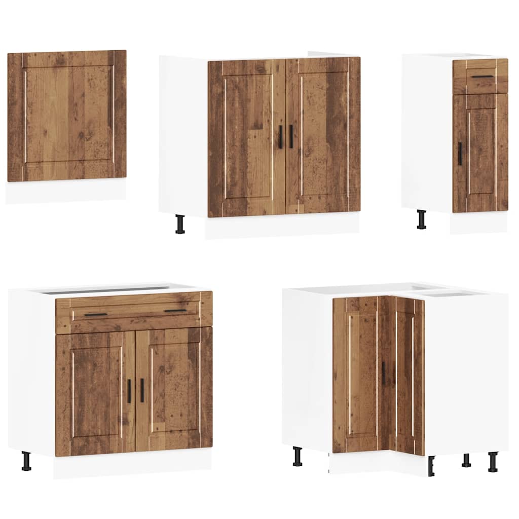 vidaXL 11 Piece Kitchen Cabinet Set "Porto" Old Wood Engineered Wood 4