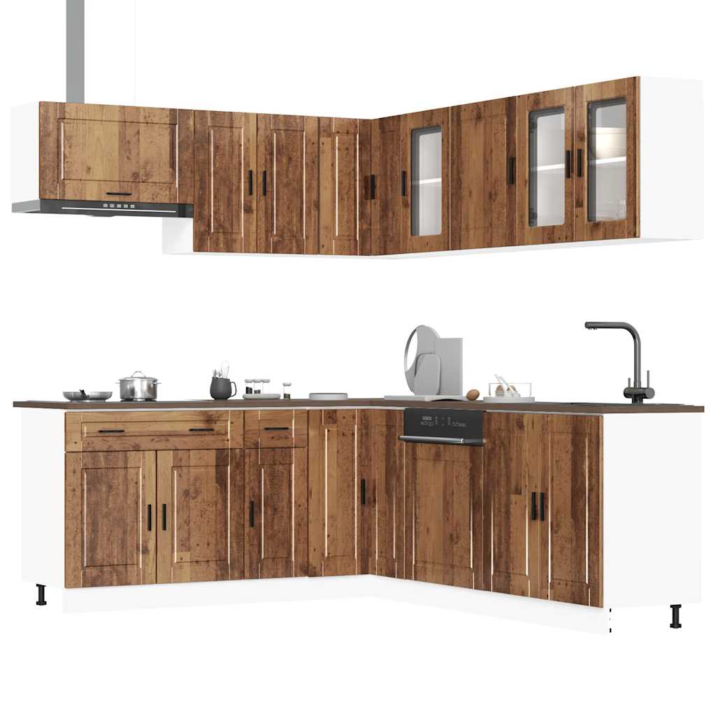 vidaXL 11 Piece Kitchen Cabinet Set "Porto" Old Wood Engineered Wood 1