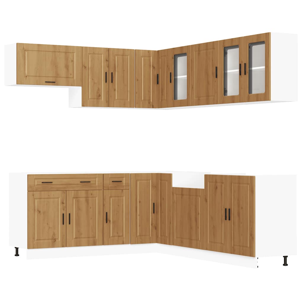 vidaXL 11 Piece Kitchen Cabinet Set "Porto" Artisan Oak Engineered Wood 2