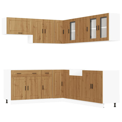 vidaXL 11 Piece Kitchen Cabinet Set "Porto" Artisan Oak Engineered Wood 2