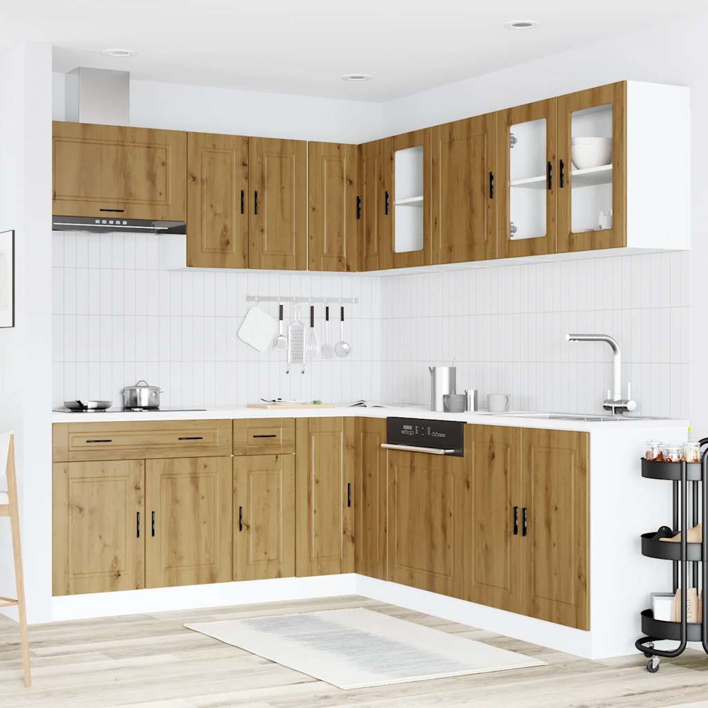 vidaXL 11 Piece Kitchen Cabinet Set "Porto" Artisan Oak Engineered Wood 3