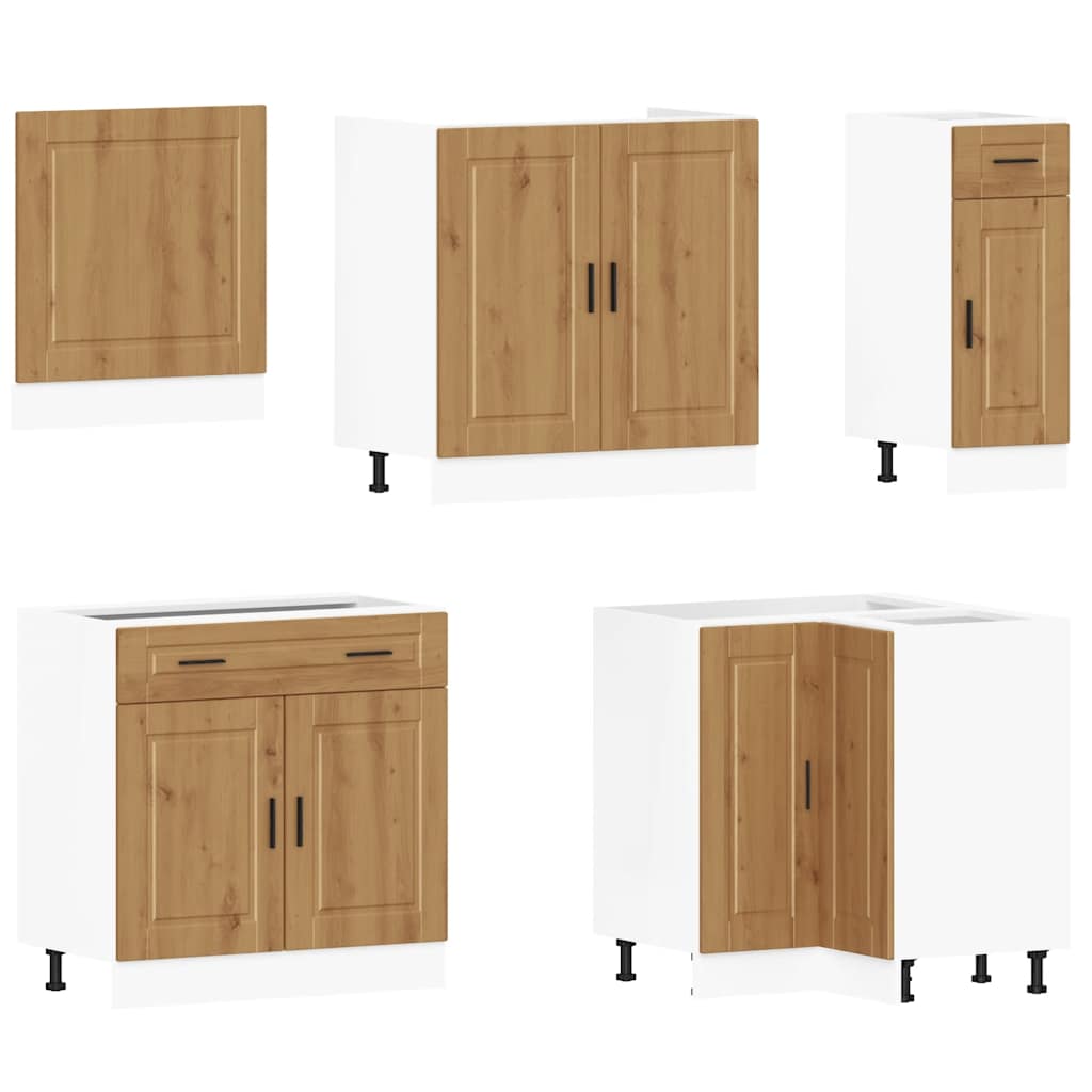 vidaXL 11 Piece Kitchen Cabinet Set "Porto" Artisan Oak Engineered Wood 4