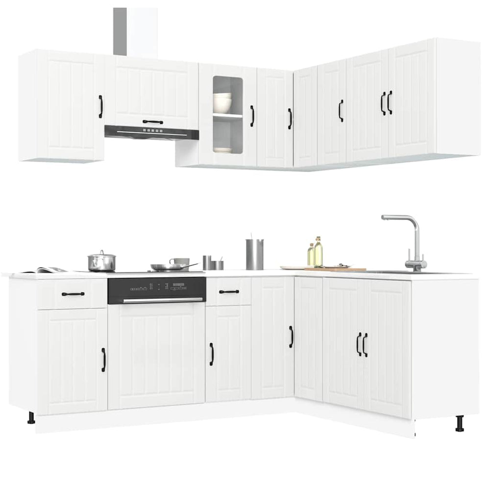 vidaXL 11 Piece Kitchen Cabinet Set "Kalmar" White Engineered Wood