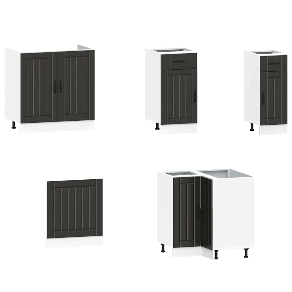 vidaXL 11 Piece Kitchen Cabinet Set "Kalmar" Black Engineered Wood 4