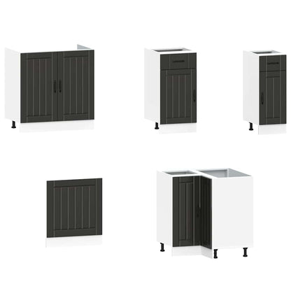 vidaXL 11 Piece Kitchen Cabinet Set "Kalmar" Black Engineered Wood 4