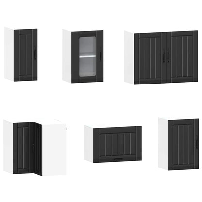 vidaXL 11 Piece Kitchen Cabinet Set "Kalmar" Black Engineered Wood 5