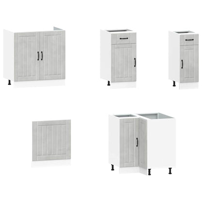 vidaXL 11 Piece Kitchen Cabinet Set "Kalmar" Concrete Grey 4