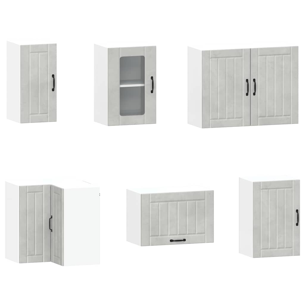 vidaXL 11 Piece Kitchen Cabinet Set "Kalmar" Concrete Grey 5