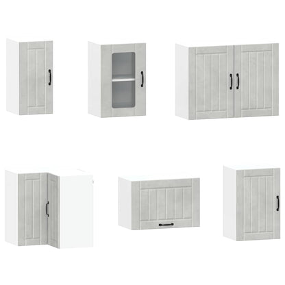 vidaXL 11 Piece Kitchen Cabinet Set "Kalmar" Concrete Grey 5