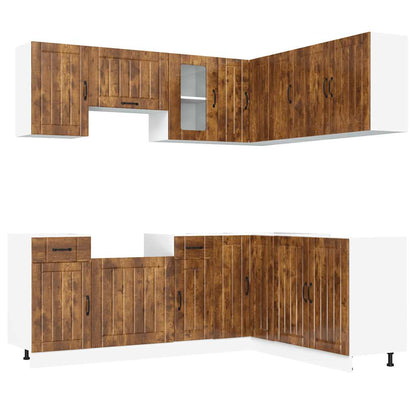 vidaXL 11 Piece Kitchen Cabinet Set "Kalmar" Smoked Oak Engineered Wood 2