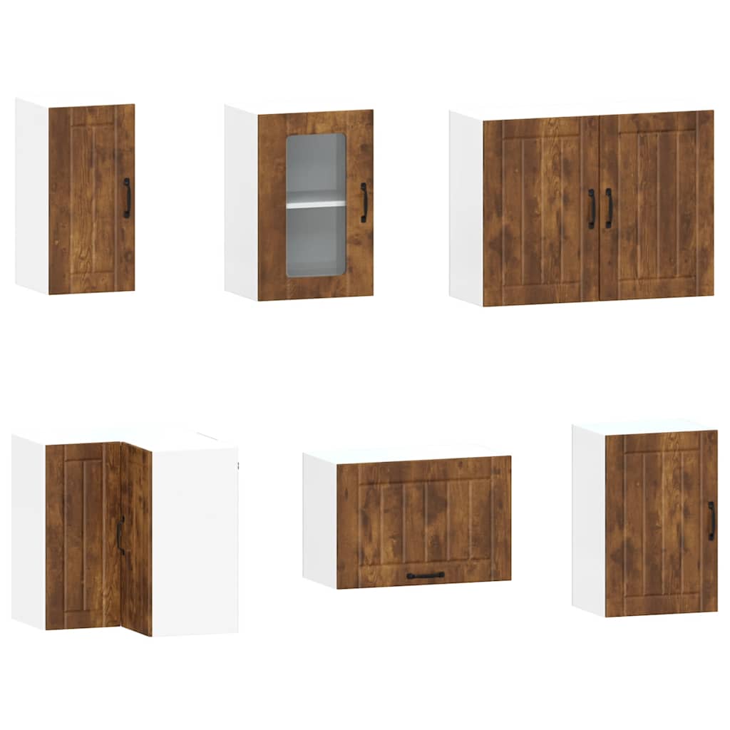 vidaXL 11 Piece Kitchen Cabinet Set "Kalmar" Smoked Oak Engineered Wood 5