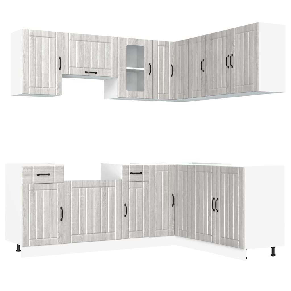 vidaXL 11 Piece Kitchen Cabinet Set "Kalmar" Grey Sonoma Engineered Wood 2