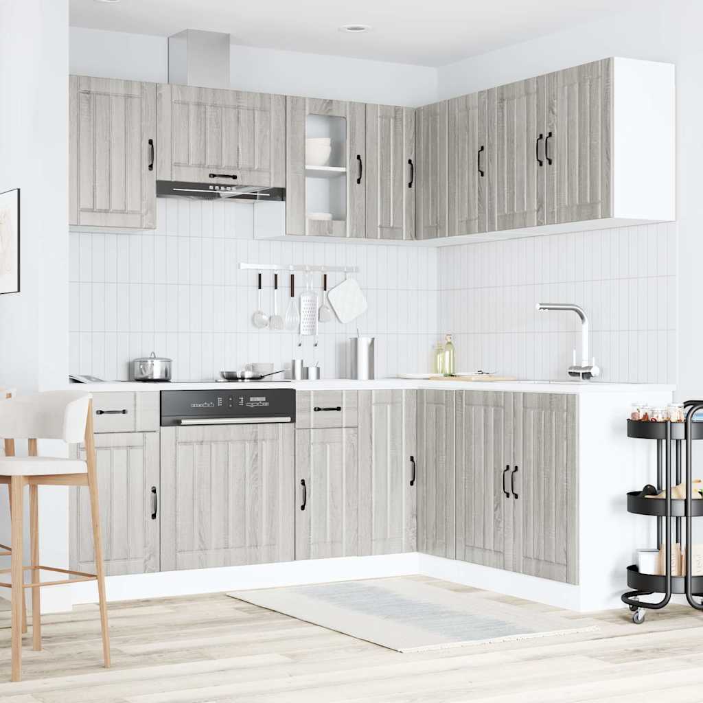 vidaXL 11 Piece Kitchen Cabinet Set "Kalmar" Grey Sonoma Engineered Wood 3