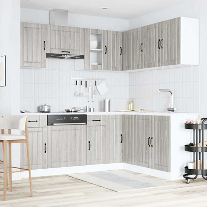 vidaXL 11 Piece Kitchen Cabinet Set "Kalmar" Grey Sonoma Engineered Wood 3
