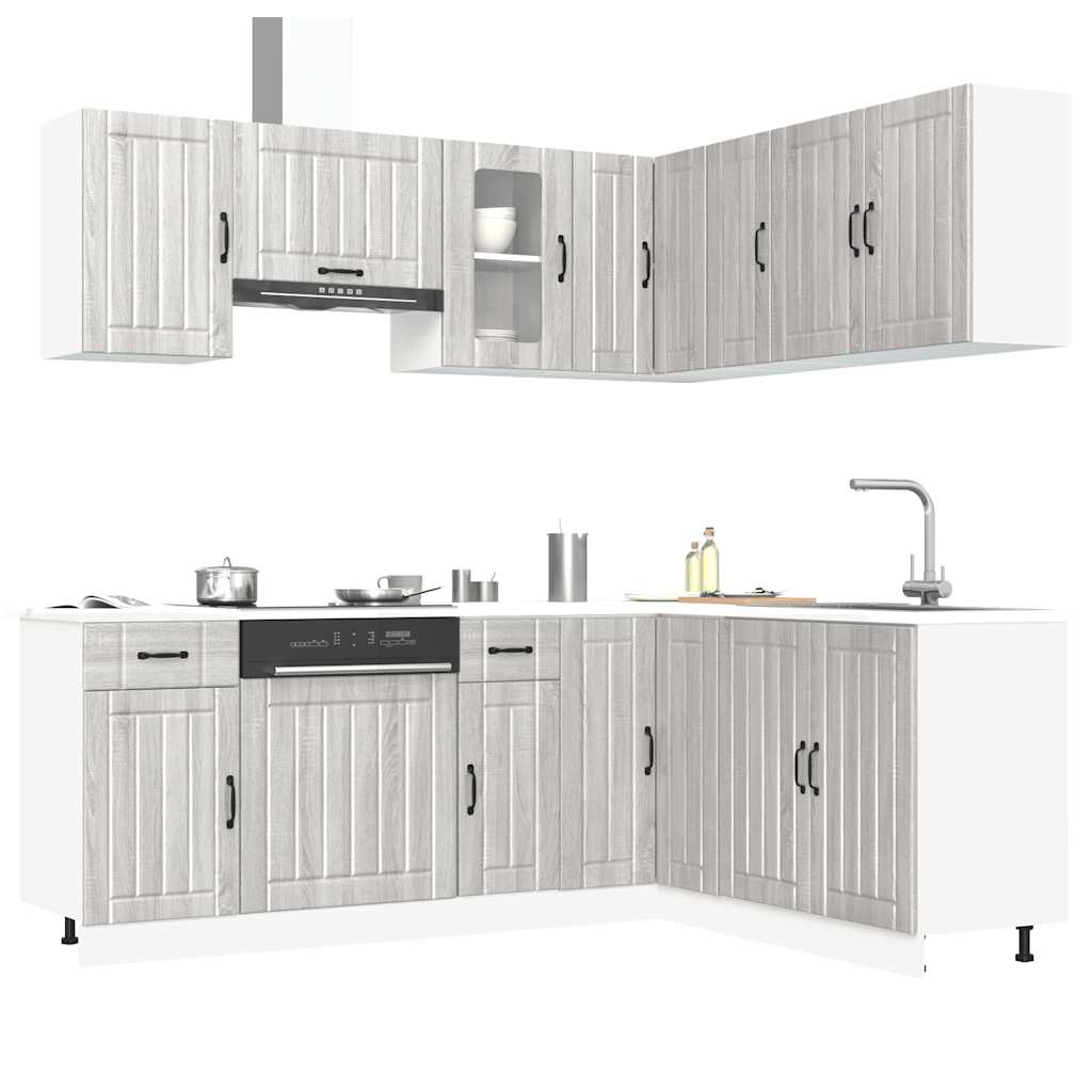 vidaXL 11 Piece Kitchen Cabinet Set "Kalmar" Grey Sonoma Engineered Wood 1