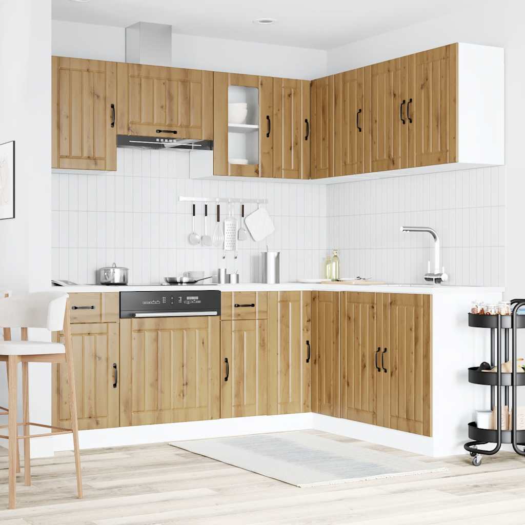 vidaXL 11 Piece Kitchen Cabinet Set "Kalmar" Artisan Oak Engineered Wood 3