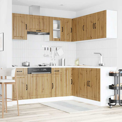 vidaXL 11 Piece Kitchen Cabinet Set "Kalmar" Artisan Oak Engineered Wood 3