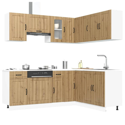 vidaXL 11 Piece Kitchen Cabinet Set "Kalmar" Artisan Oak Engineered Wood 1