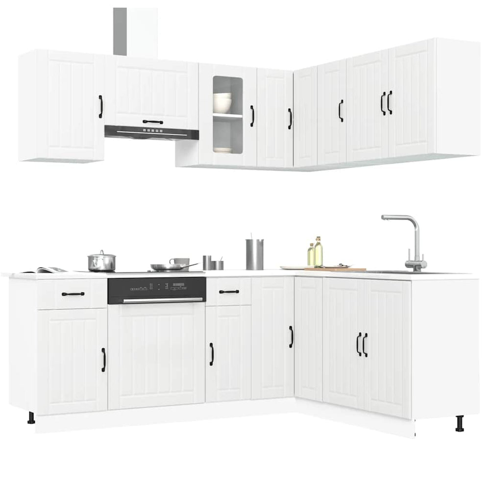 vidaXL 11 Piece Kitchen Cabinet Set "Lucca" White Engineered Wood