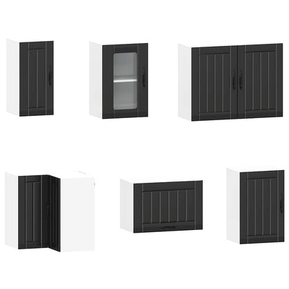 vidaXL 11 Piece Kitchen Cabinet Set "Lucca" Black Engineered Wood 5
