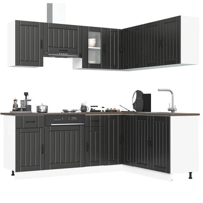 vidaXL 11 Piece Kitchen Cabinet Set "Lucca" Black Engineered Wood 1