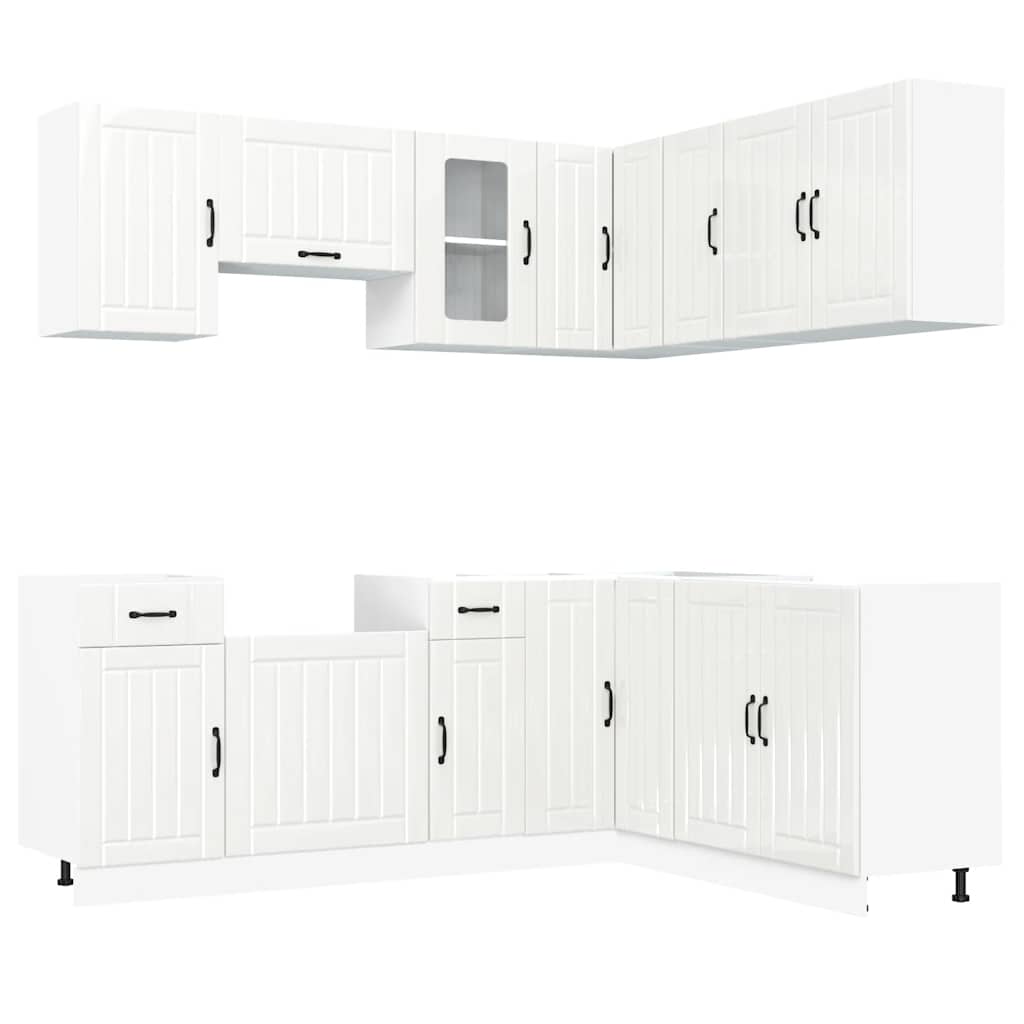vidaXL 11 Piece Kitchen Cabinet Set "Lucca" Gloss White Engineered Wood 2