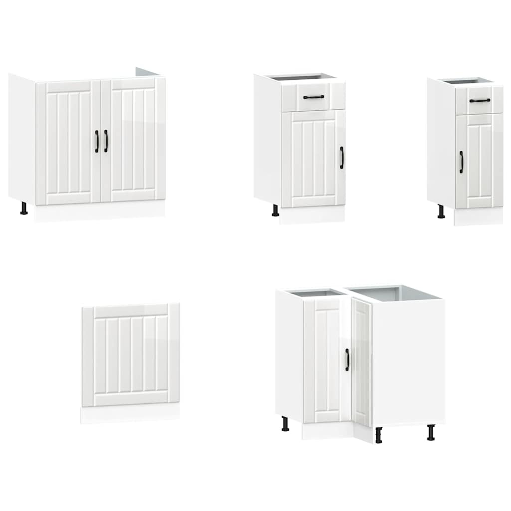 vidaXL 11 Piece Kitchen Cabinet Set "Lucca" Gloss White Engineered Wood 4