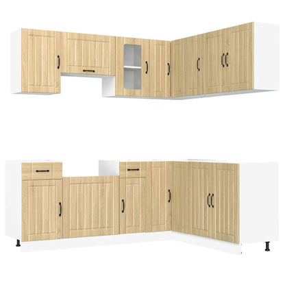 vidaXL 11 Piece Kitchen Cabinet Set "Lucca" Sonoma Oak Engineered Wood 2