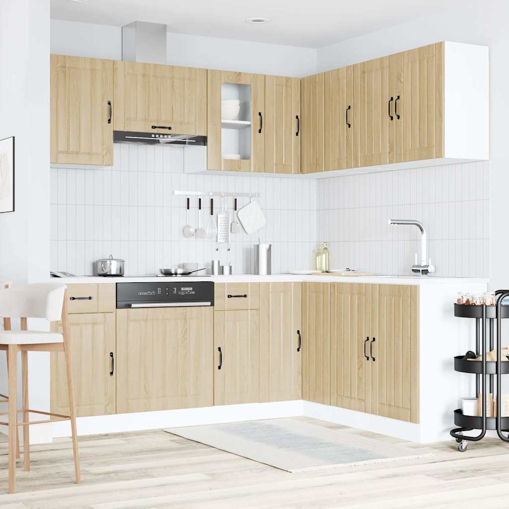 vidaXL 11 Piece Kitchen Cabinet Set "Lucca" Sonoma Oak Engineered Wood 3