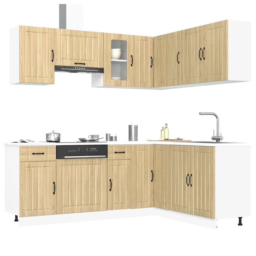 vidaXL 11 Piece Kitchen Cabinet Set "Lucca" Sonoma Oak Engineered Wood