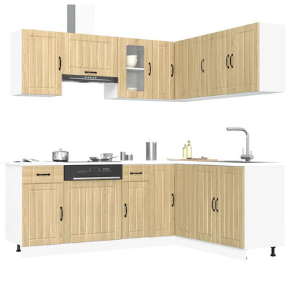 vidaXL 11 Piece Kitchen Cabinet Set "Lucca" Sonoma Oak Engineered Wood 1