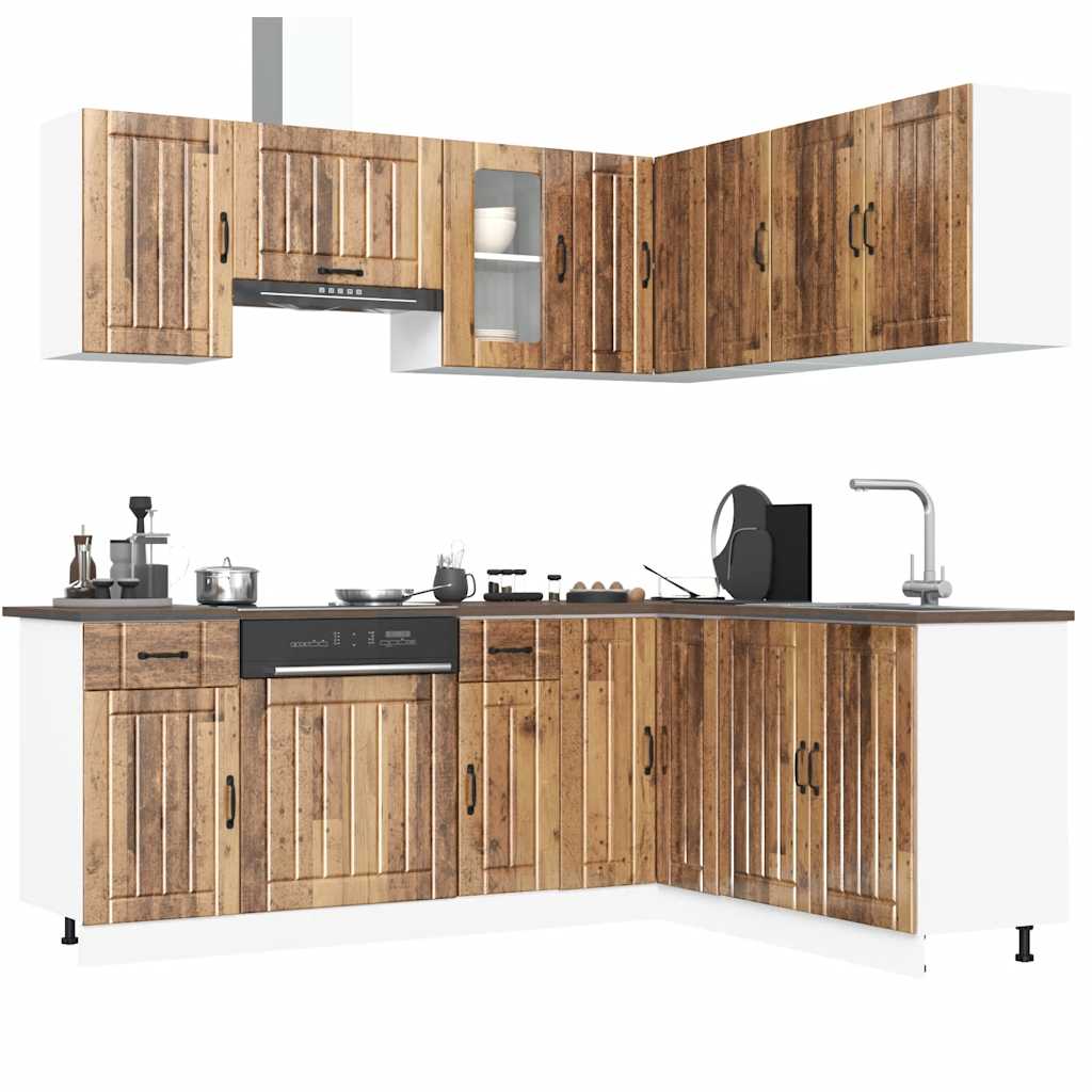 vidaXL 11 Piece Kitchen Cabinet Set "Lucca" Old Wood Engineered Wood 1