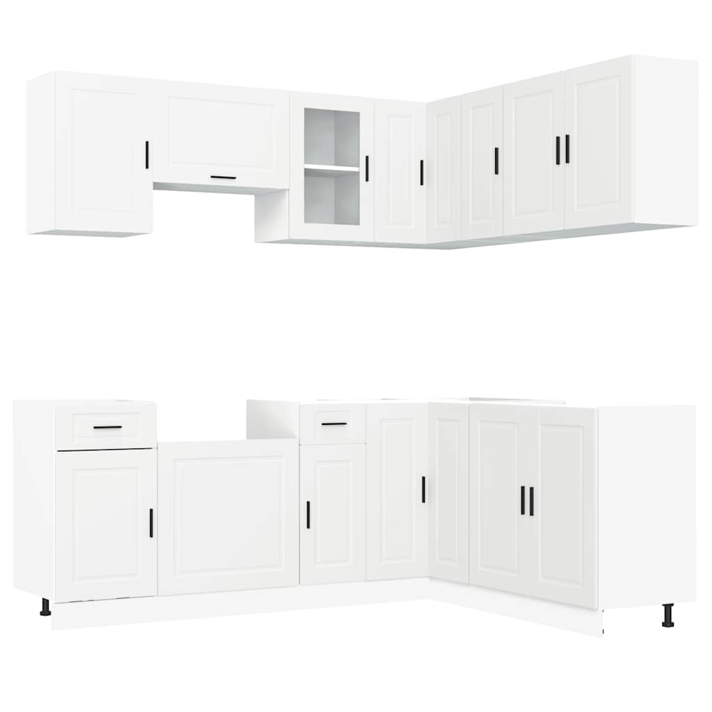 vidaXL 11 Piece Kitchen Cabinet Set "Porto" White Engineered Wood 2