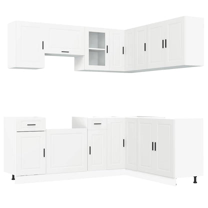 11 Piece Kitchen Cabinet Set "Porto" Engineered Wood White