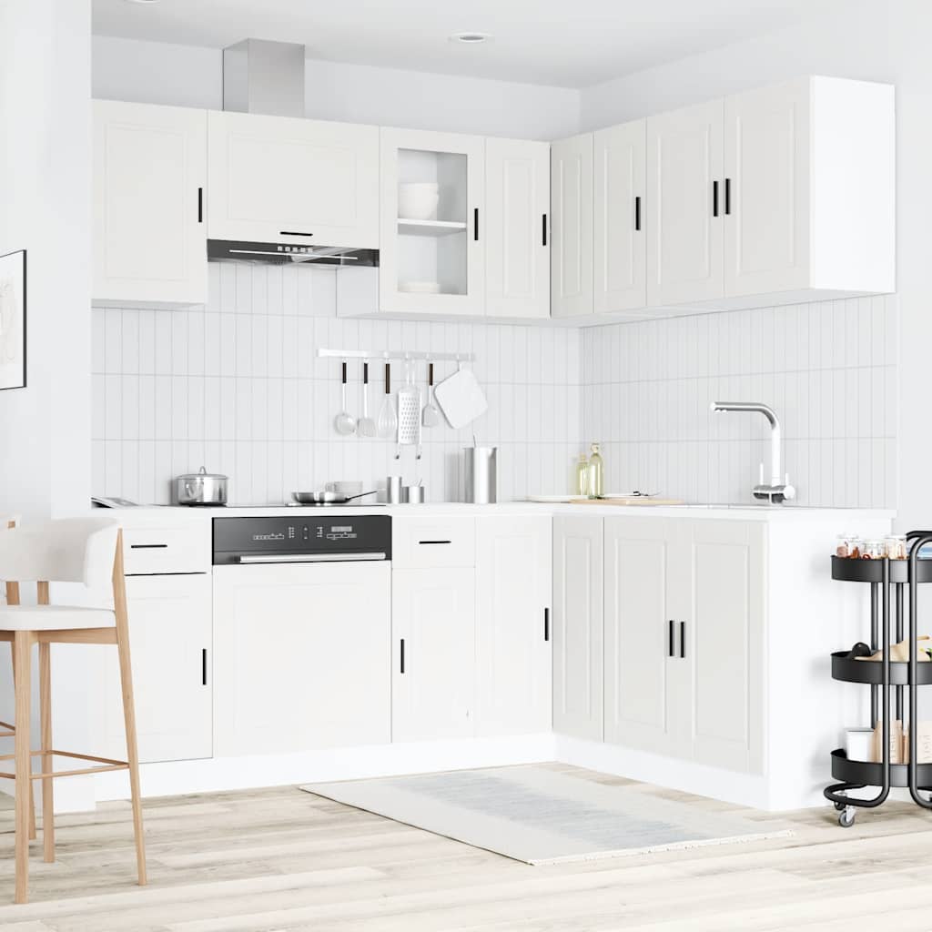 vidaXL 11 Piece Kitchen Cabinet Set "Porto" White Engineered Wood 3