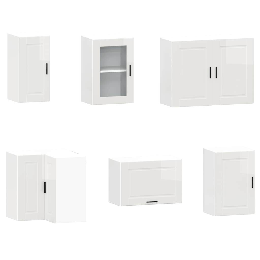 vidaXL 11 Piece Kitchen Cabinet Set "Porto" Gloss White Engineered Wood 5