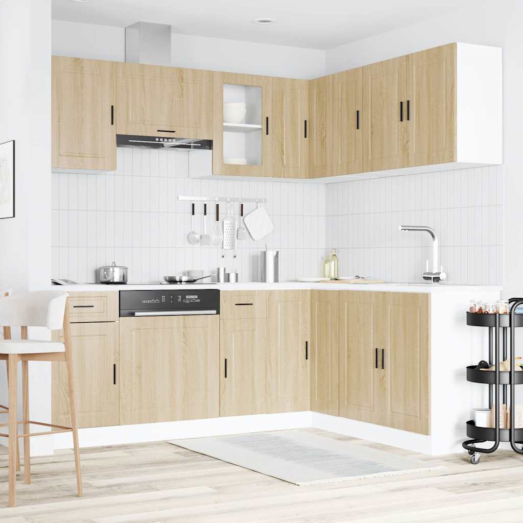 vidaXL 11 Piece Kitchen Cabinet Set "Porto" Sonoma Oak Engineered Wood 3