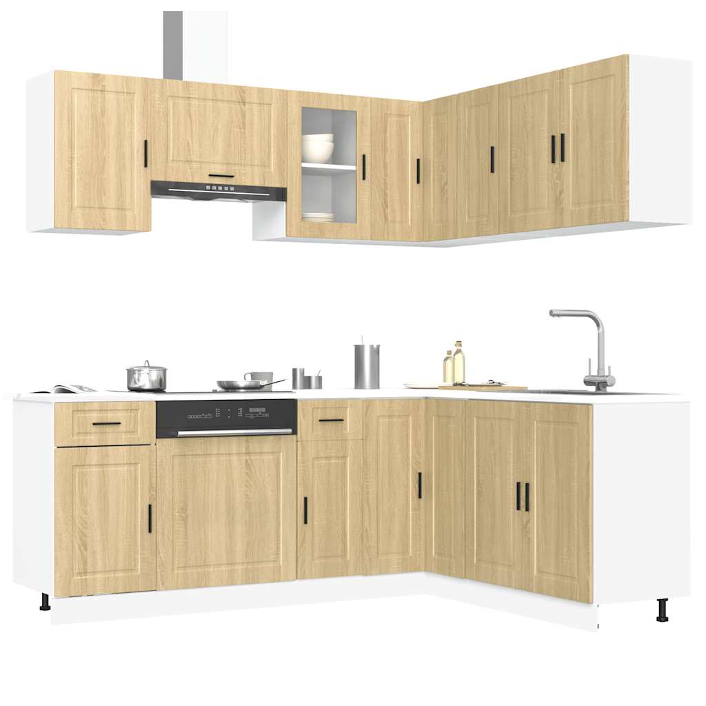 vidaXL 11 Piece Kitchen Cabinet Set "Porto" Sonoma Oak Engineered Wood 1