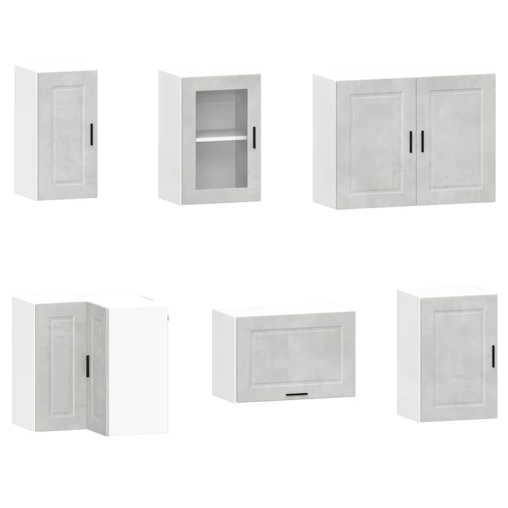 vidaXL 11 Piece Kitchen Cabinet Set "Porto" Concrete Grey 5