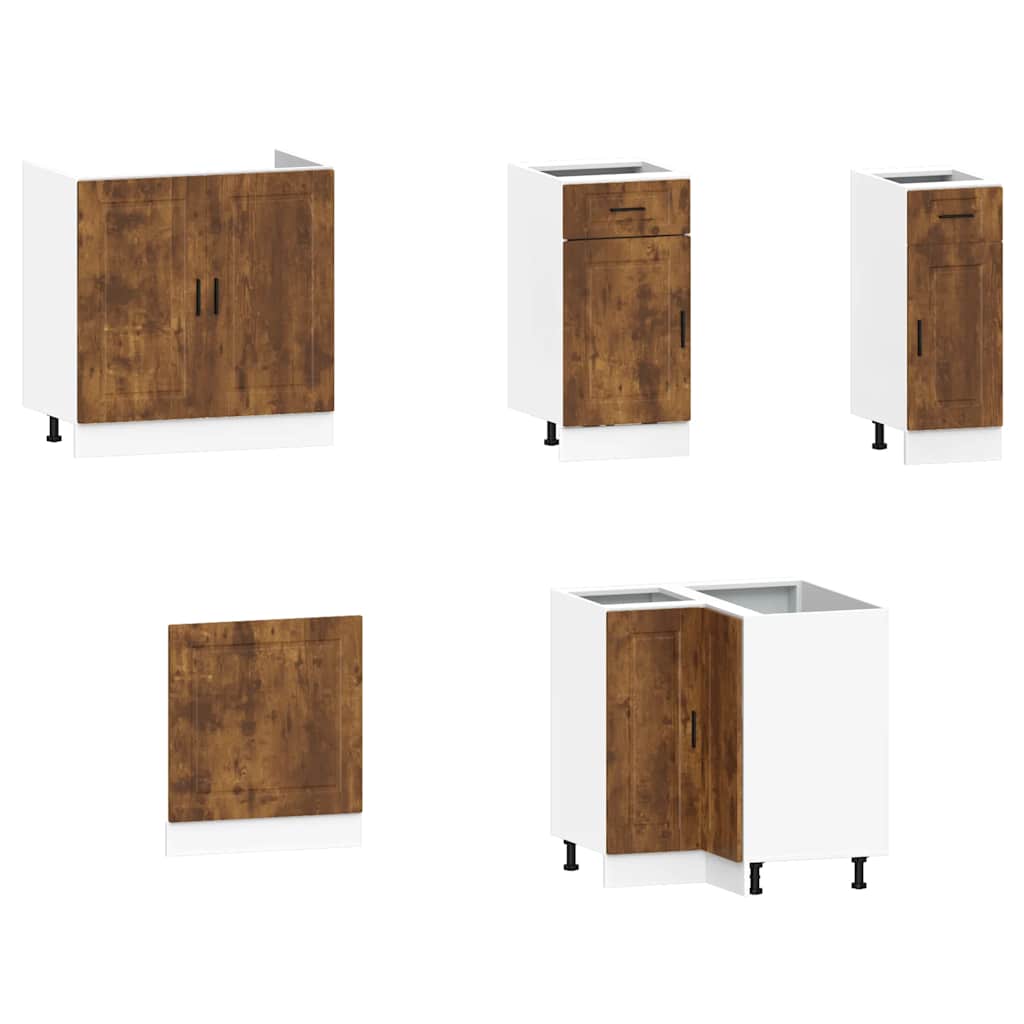 vidaXL 11 Piece Kitchen Cabinet Set "Porto" Smoked Oak Engineered Wood 4