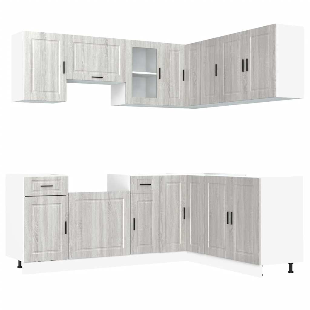 vidaXL 11 Piece Kitchen Cabinet Set "Porto" Grey Sonoma Engineered Wood 2