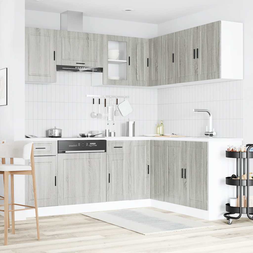 vidaXL 11 Piece Kitchen Cabinet Set "Porto" Grey Sonoma Engineered Wood 3