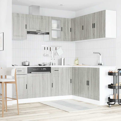 vidaXL 11 Piece Kitchen Cabinet Set "Porto" Grey Sonoma Engineered Wood 3