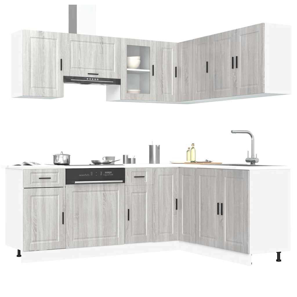 vidaXL 11 Piece Kitchen Cabinet Set "Porto" Grey Sonoma Engineered Wood 1
