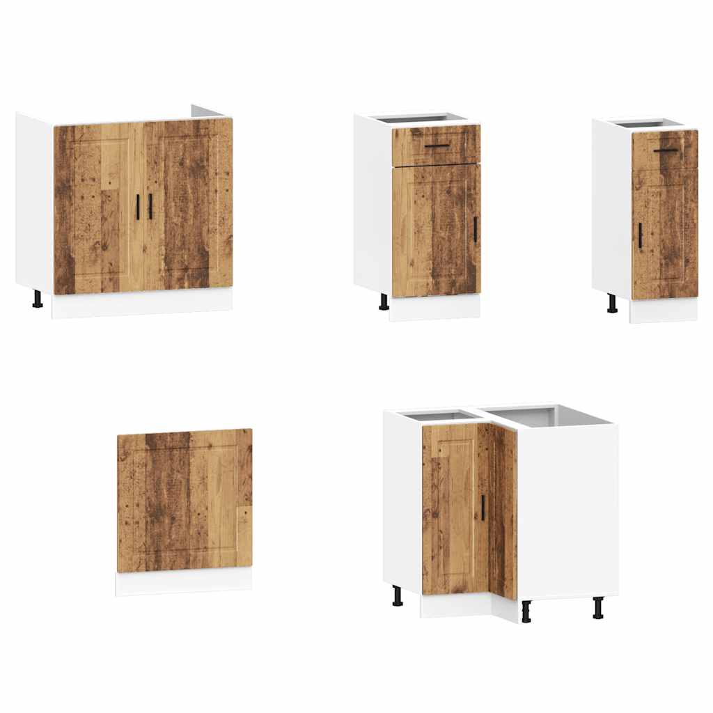 vidaXL 11 Piece Kitchen Cabinet Set "Porto" Old Wood Engineered Wood 4