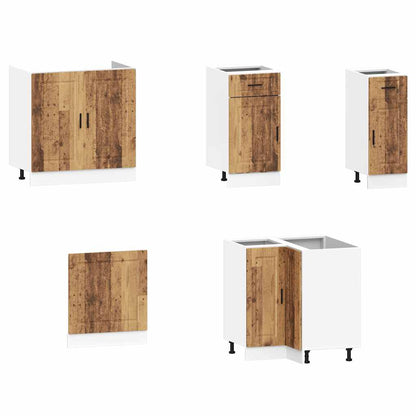 vidaXL 11 Piece Kitchen Cabinet Set "Porto" Old Wood Engineered Wood 4