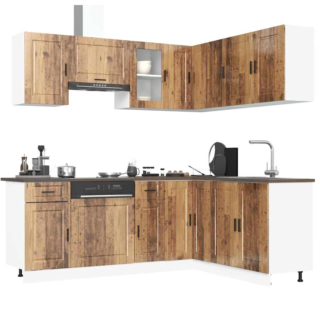 vidaXL 11 Piece Kitchen Cabinet Set "Porto" Old Wood Engineered Wood 1