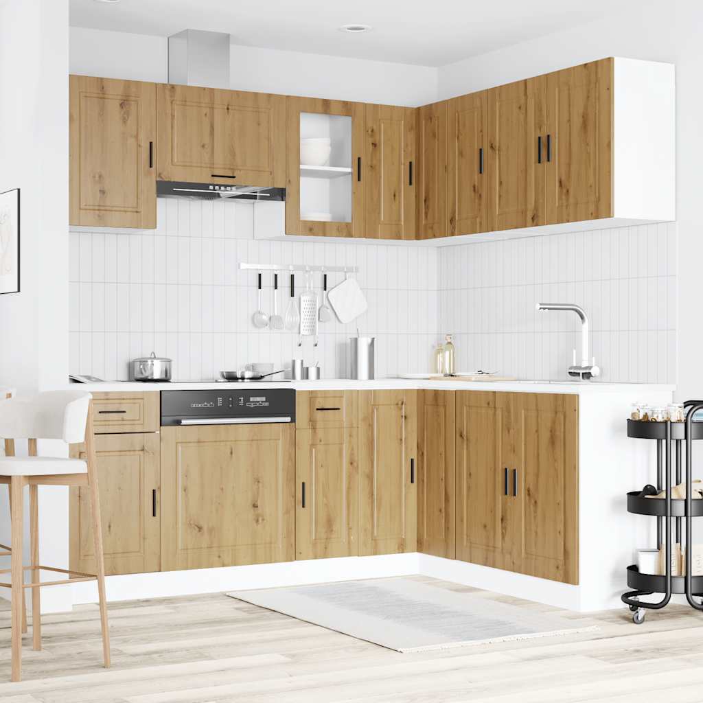 vidaXL 11 Piece Kitchen Cabinet Set "Porto" Artisan Oak Engineered Wood 3