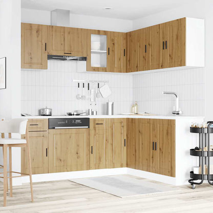 vidaXL 11 Piece Kitchen Cabinet Set "Porto" Artisan Oak Engineered Wood 3